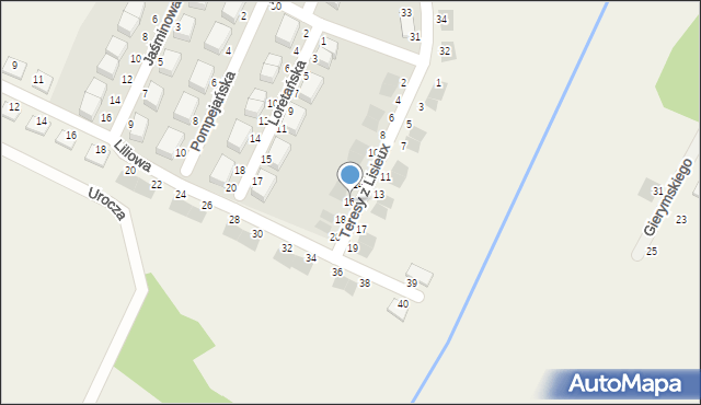 Tokary, św. Teresy z Lisieux, 16, mapa Tokary