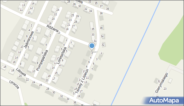 Tokary, św. Teresy z Lisieux, 2, mapa Tokary