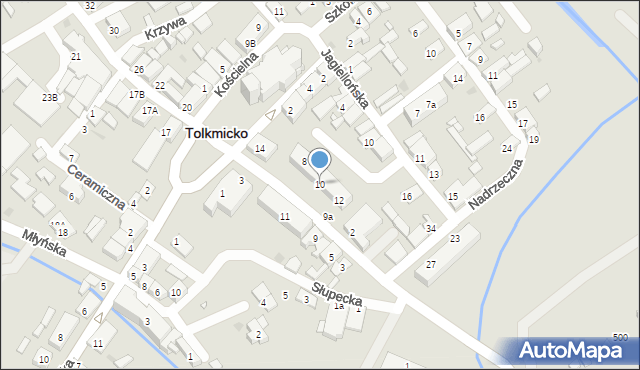 Tolkmicko, Świętojańska, 10, mapa Tolkmicko
