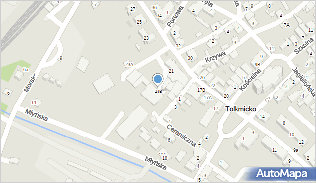 Tolkmicko, Świętojańska, 23B, mapa Tolkmicko