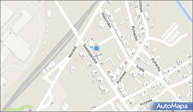 Tolkmicko, Świętojańska, 44, mapa Tolkmicko