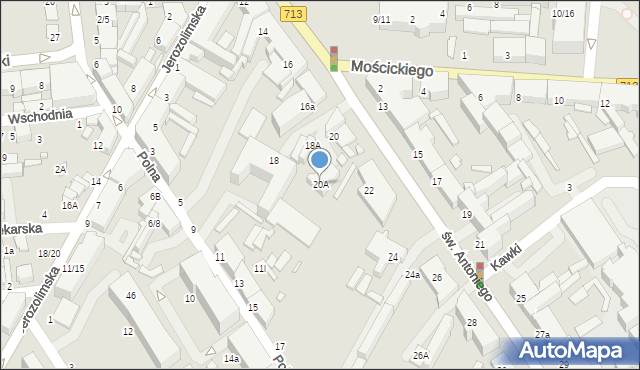 Tomaszów Mazowiecki, św. Antoniego, 20A, mapa Tomaszów Mazowiecki