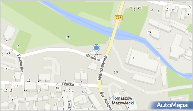 Tomaszów Mazowiecki, św. Antoniego, 2C, mapa Tomaszów Mazowiecki
