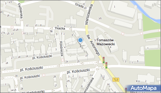 Tomaszów Mazowiecki, św. Antoniego, 8, mapa Tomaszów Mazowiecki