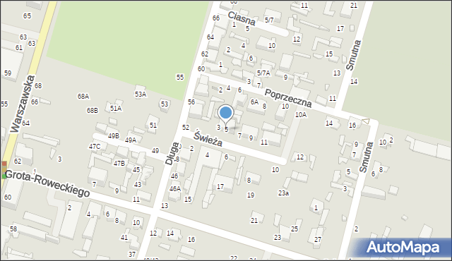 Tomaszów Mazowiecki, Świeża, 5, mapa Tomaszów Mazowiecki