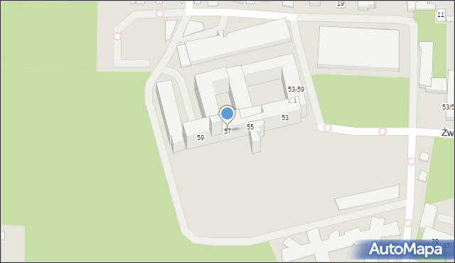 Toruń, św. Józefa, 57, mapa Torunia