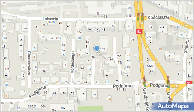 Toruń, św. Mikołaja, 6, mapa Torunia