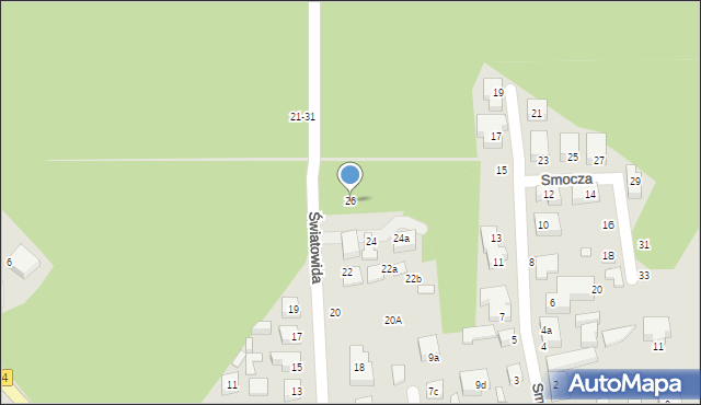 Toruń, Światowida, 26, mapa Torunia