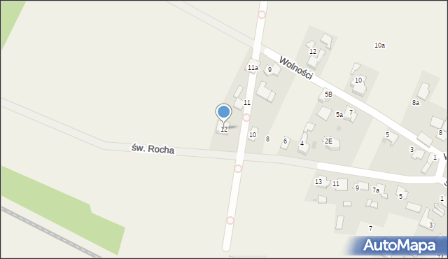 Trachy, św. Rocha, 12, mapa Trachy