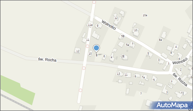 Trachy, św. Rocha, 8, mapa Trachy