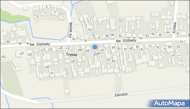 Trybsz, św. Elżbiety, 103, mapa Trybsz