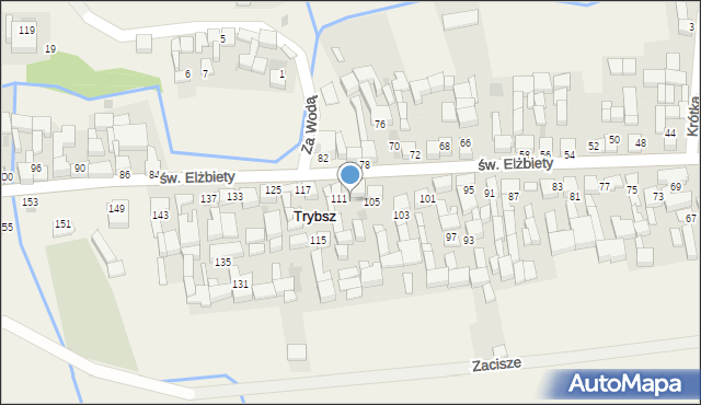 Trybsz, św. Elżbiety, 107, mapa Trybsz