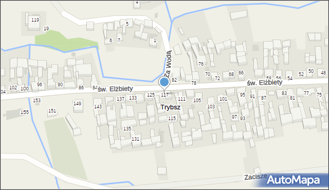 Trybsz, św. Elżbiety, 117, mapa Trybsz