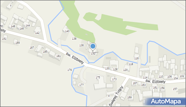 Trybsz, św. Elżbiety, 132, mapa Trybsz