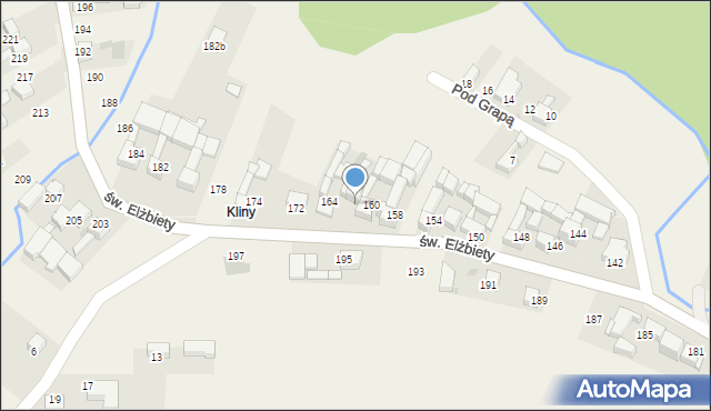 Trybsz, św. Elżbiety, 162, mapa Trybsz