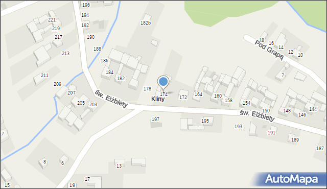 Trybsz, św. Elżbiety, 174, mapa Trybsz