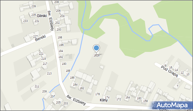 Trybsz, św. Elżbiety, 182b, mapa Trybsz