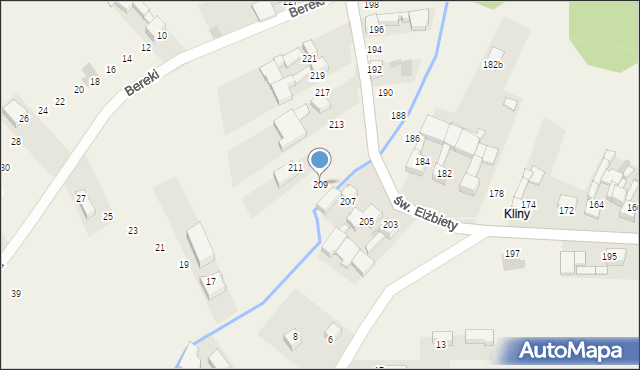 Trybsz, św. Elżbiety, 209, mapa Trybsz