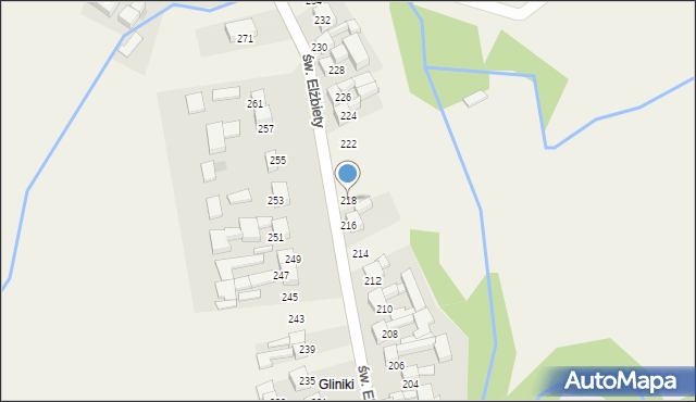 Trybsz, św. Elżbiety, 218, mapa Trybsz