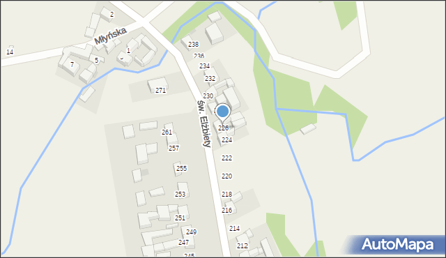 Trybsz, św. Elżbiety, 226, mapa Trybsz