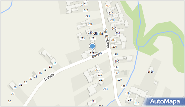 Trybsz, św. Elżbiety, 227, mapa Trybsz