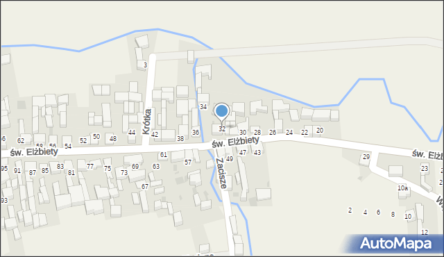Trybsz, św. Elżbiety, 32, mapa Trybsz