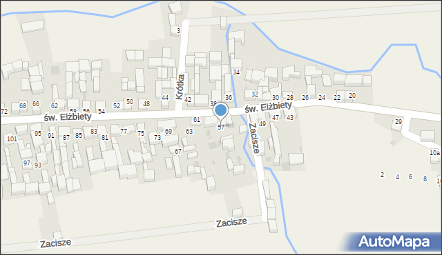 Trybsz, św. Elżbiety, 57, mapa Trybsz