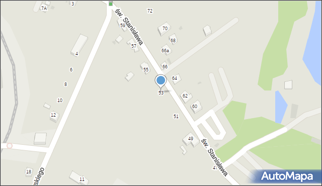 Trzebinia, św. Stanisława, 53, mapa Trzebinia