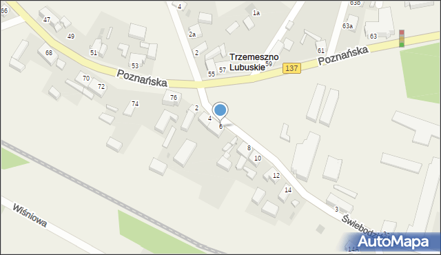Trzemeszno Lubuskie, Świebodzińska, 6, mapa Trzemeszno Lubuskie