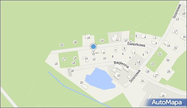 Tuczno, Świerkowa, 11, mapa Tuczno