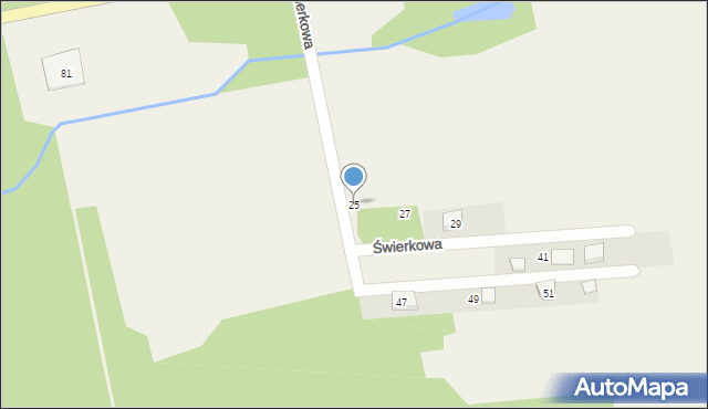 Tumlin-Dąbrówka, Świerkowa, 25, mapa Tumlin-Dąbrówka