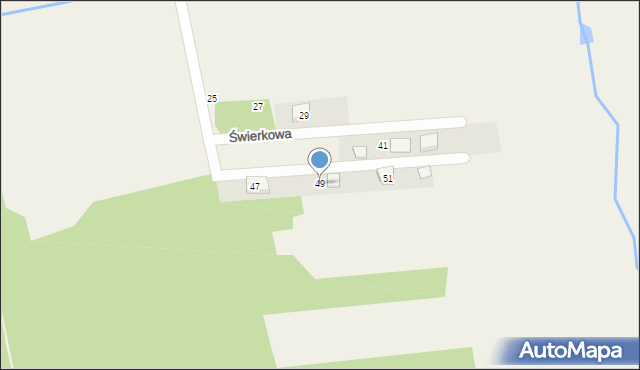 Tumlin-Dąbrówka, Świerkowa, 49, mapa Tumlin-Dąbrówka