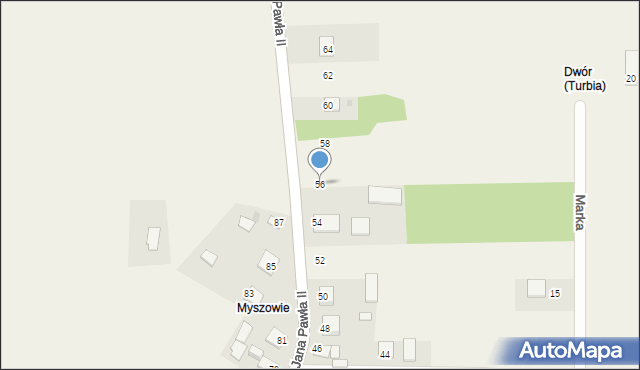 Turbia, św. Jana Pawła II, 56, mapa Turbia