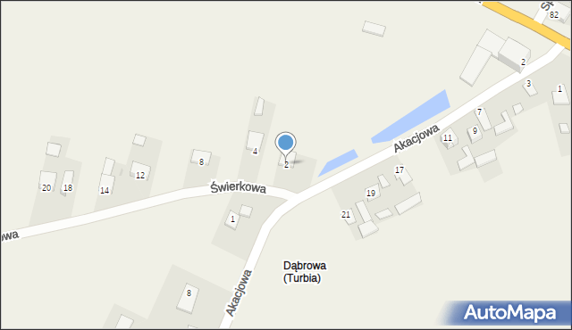 Turbia, Świerkowa, 2, mapa Turbia
