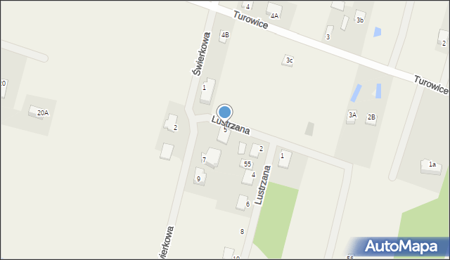 Turowice, Świerkowa, 5, mapa Turowice
