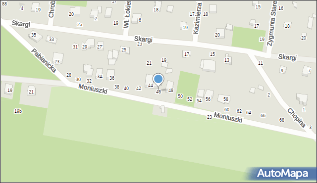 Tuszyn, św. Antoniego, 46, mapa Tuszyn