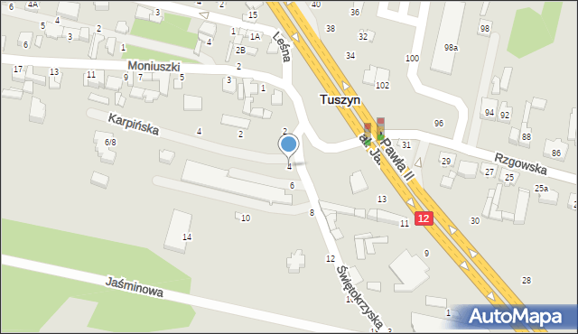 Tuszyn, Świętokrzyska, 4, mapa Tuszyn