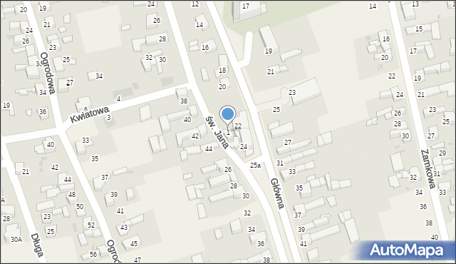 Tworków, św. Jana, 1, mapa Tworków