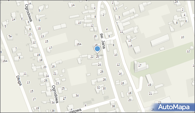 Tworków, św. Jana, 20, mapa Tworków