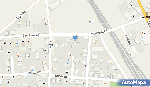 Tworóg, Świniowicka, 3, mapa Tworóg