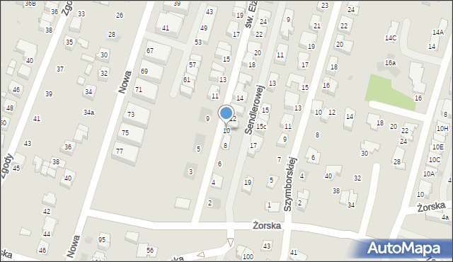 Tychy, św. Elżbiety, 10, mapa Tychów