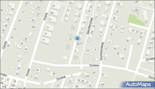 Tychy, św. Elżbiety, 6, mapa Tychów