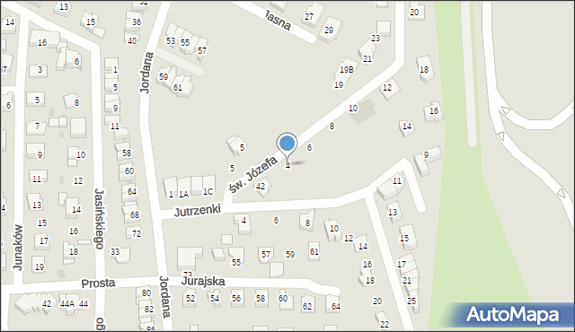 Tychy, św. Józefa, 4, mapa Tychów