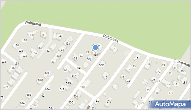 Tychy, Świerkowa, 54k, mapa Tych&oacute;w