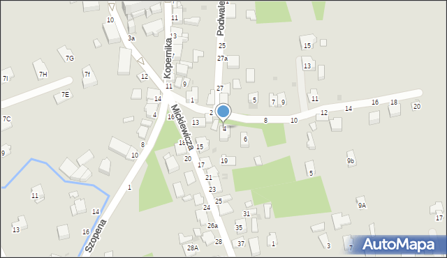 Tyczyn, św. Katarzyny, 4, mapa Tyczyn