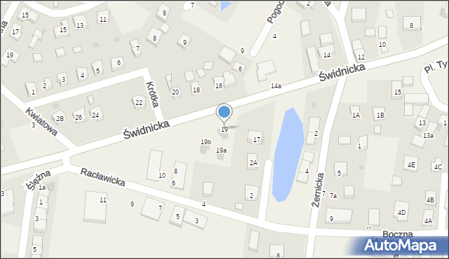 Tyniec Mały, Świdnicka, 19, mapa Tyniec Mały