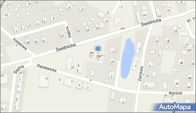 Tyniec Mały, Świdnicka, 19a, mapa Tyniec Mały