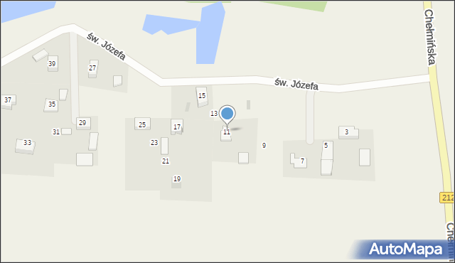 Udorpie, św. Józefa, 11, mapa Udorpie