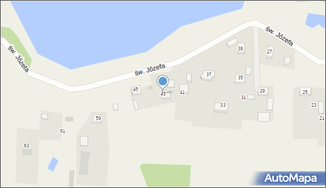 Udorpie, św. Józefa, 43, mapa Udorpie