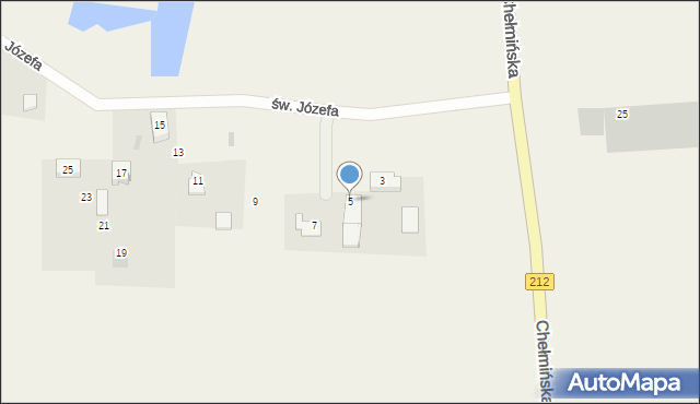 Udorpie, św. Józefa, 5, mapa Udorpie